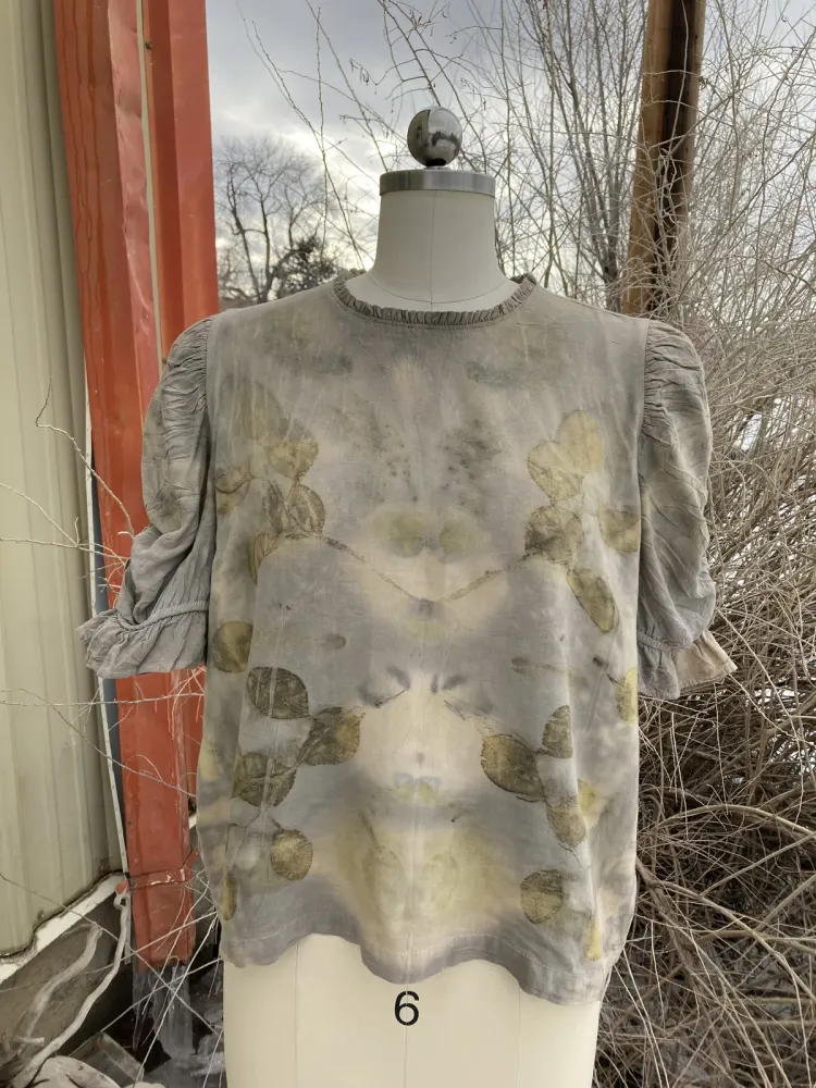 An eco-printed top