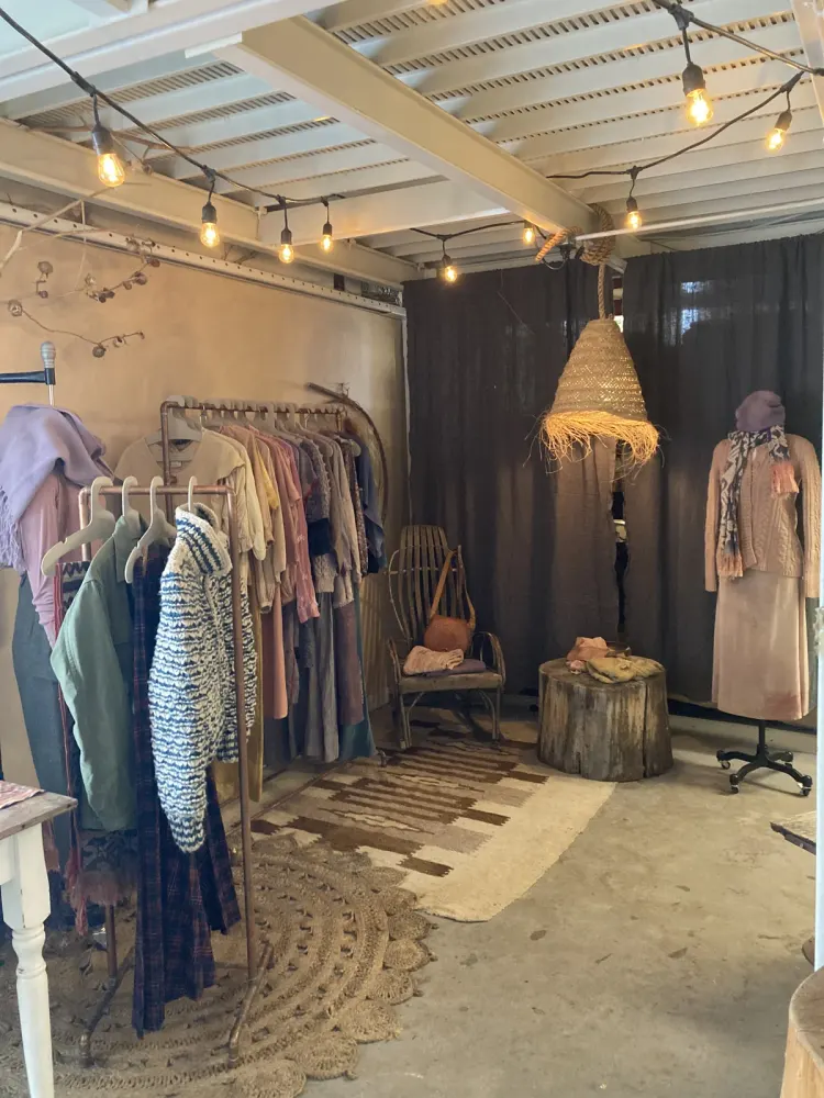 Naturally dyed goods on display
