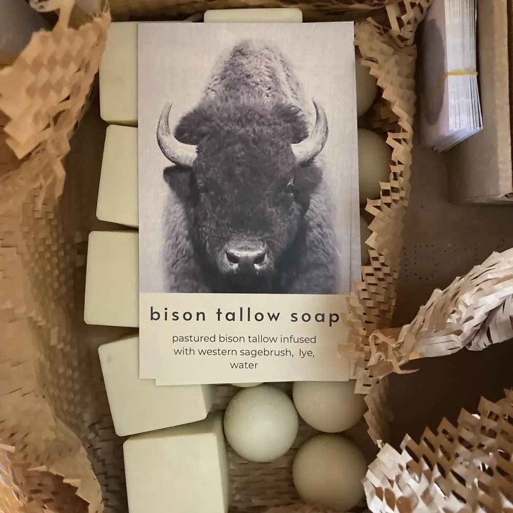 Bison tallow soap bars